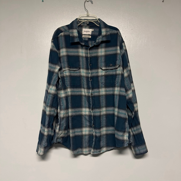 Goodfellow & Co Other - Men's Goodfellow & Co Casual Button Down flannel Shirt XL Teal Plaid